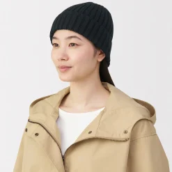New Muji Unisex Gorro acanalado 