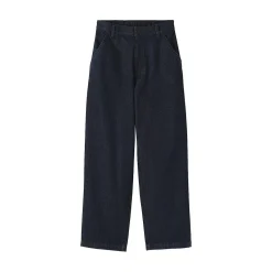 Online Muji Vaquero de pierna ancha y mezcla de kapok para mujer