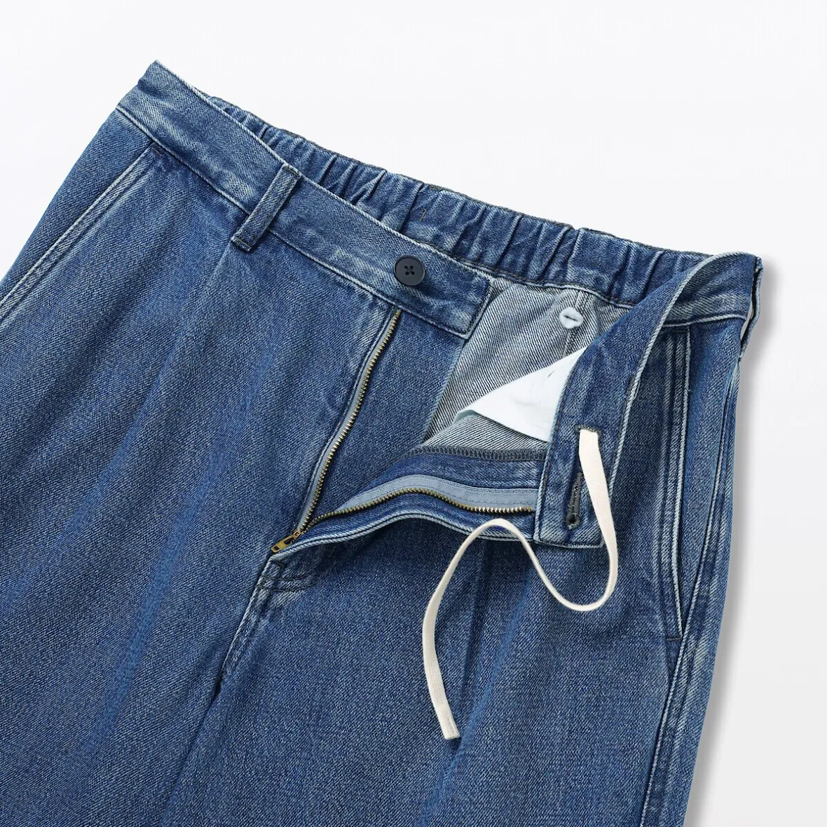 Muji Vaquero de pierna recta y mezcla de kapok para hombre