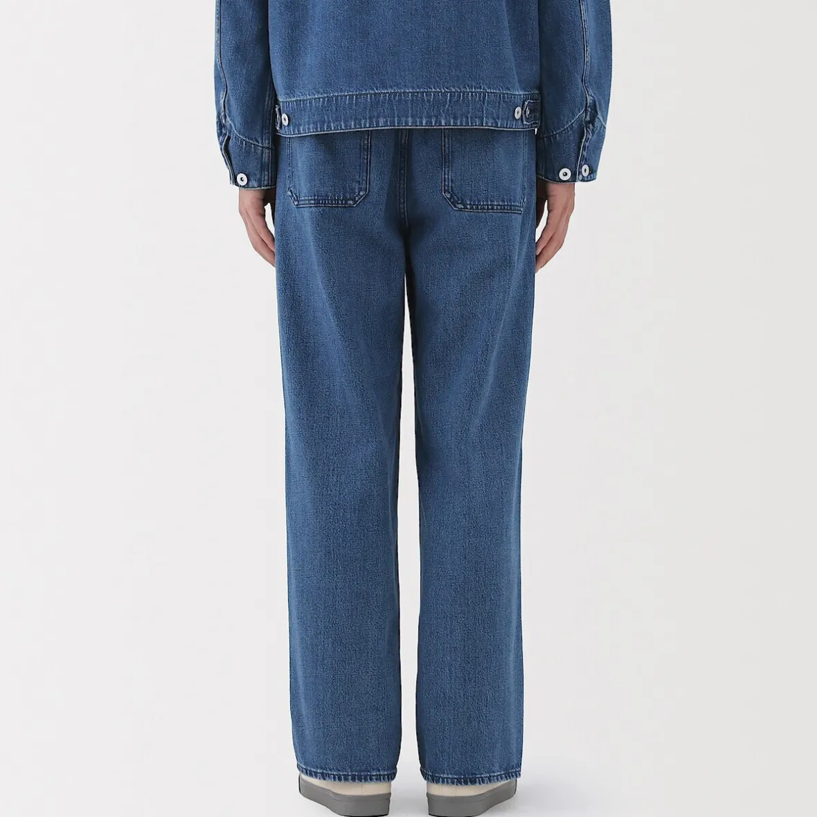Muji Vaquero de pierna recta y mezcla de kapok para hombre