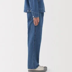 Muji Vaquero de pierna recta y mezcla de kapok para hombre