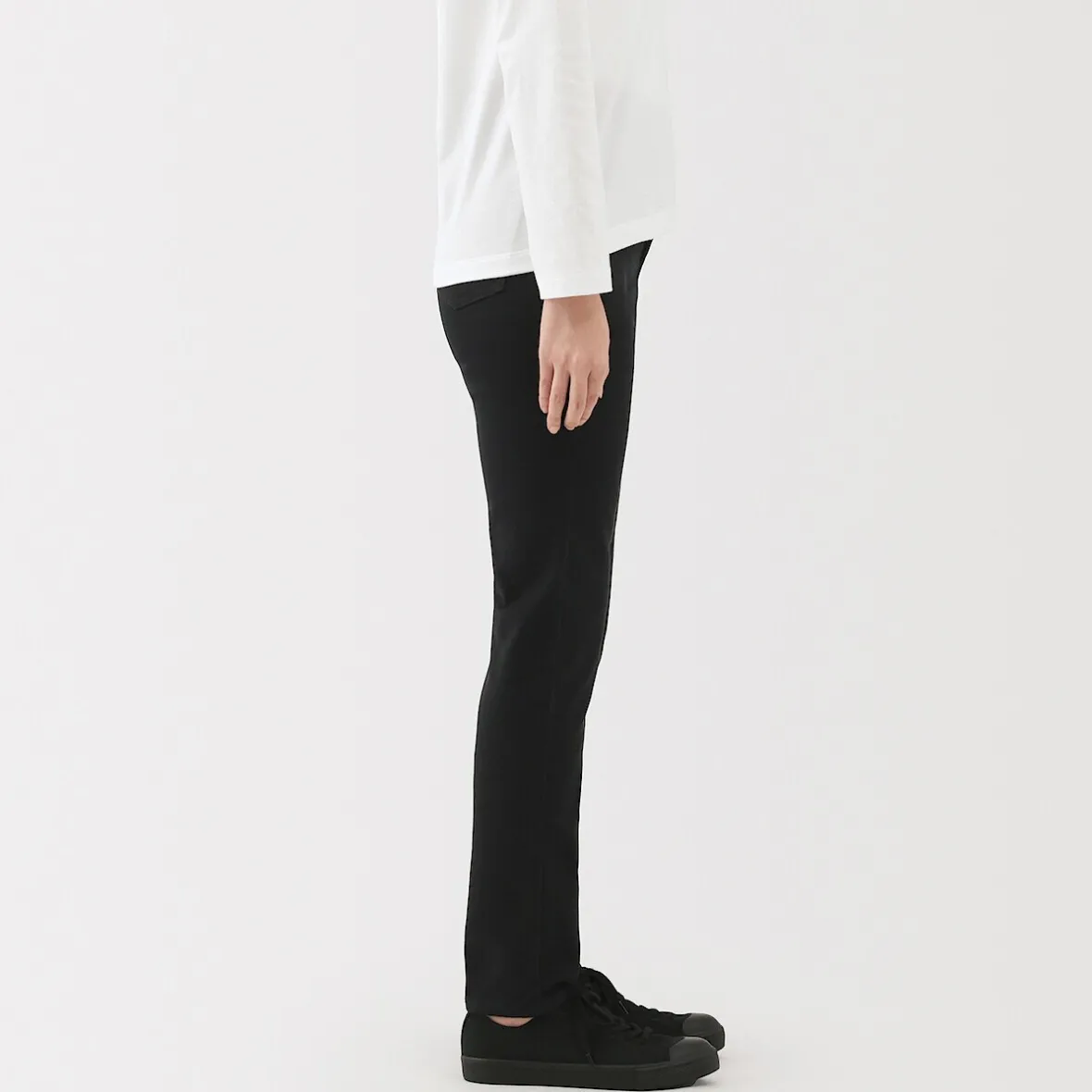 New Muji Vaqueros ajustados y elásticos para mujer ‐ Negro