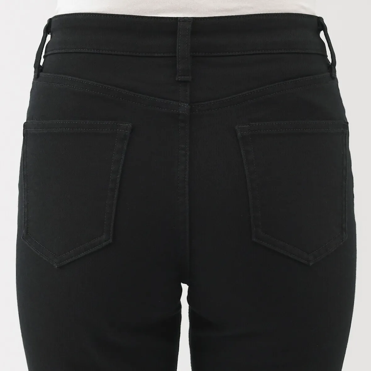 New Muji Vaqueros ajustados y elásticos para mujer ‐ Negro