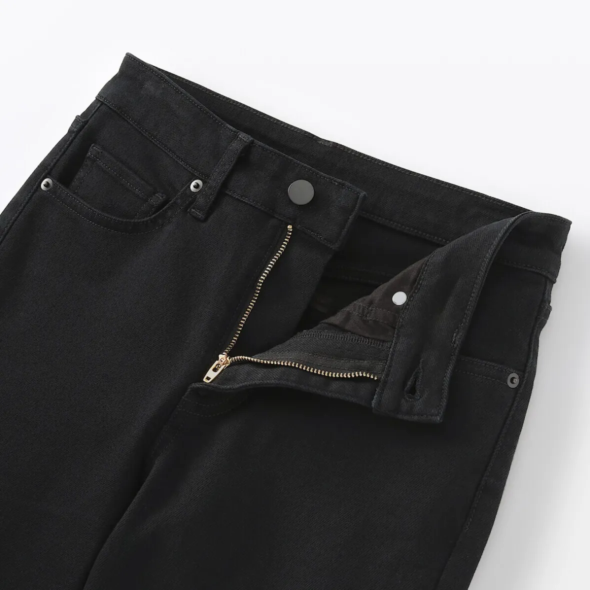 New Muji Vaqueros ajustados y elásticos para mujer ‐ Negro