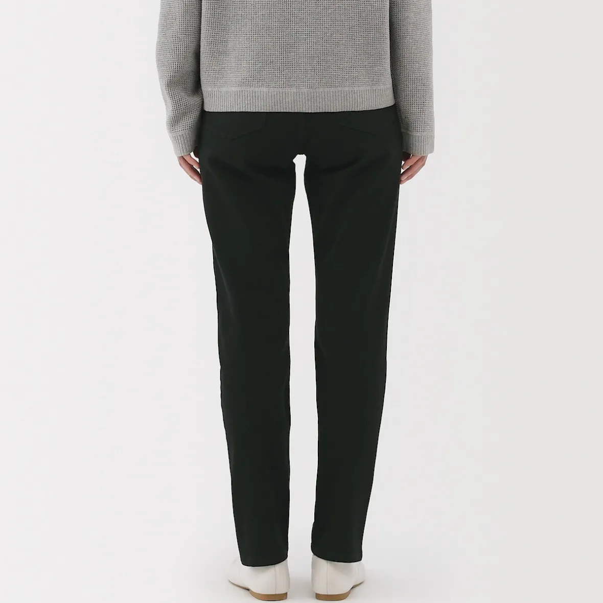 New Muji Vaqueros ajustados y elásticos para mujer ‐ Negro