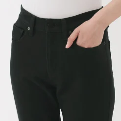 New Muji Vaqueros ajustados y elásticos para mujer ‐ Negro