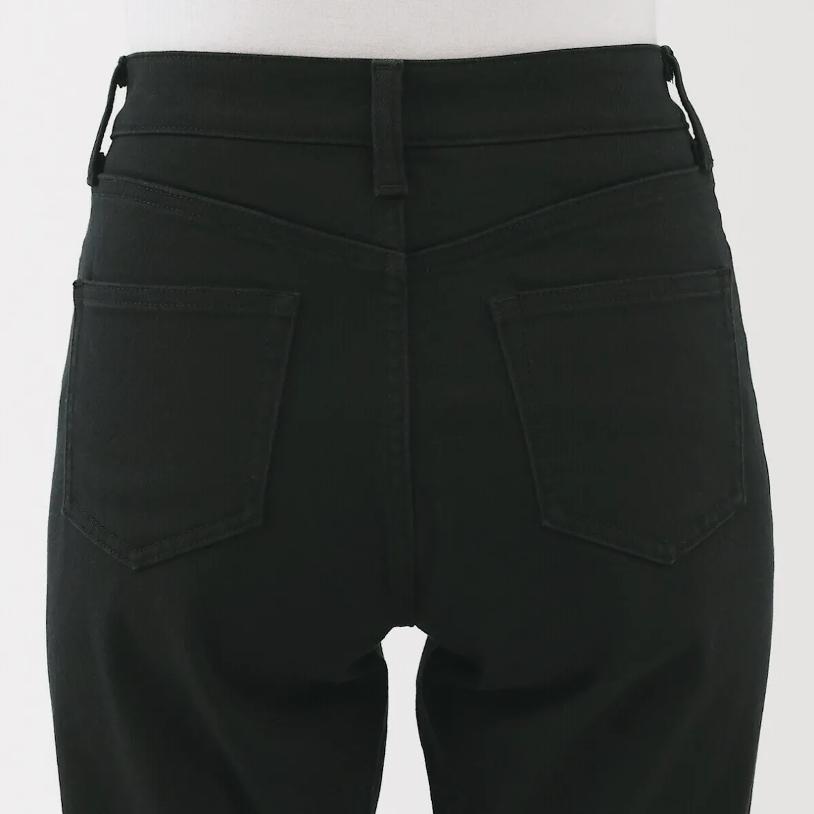 New Muji Vaqueros ajustados y elásticos para mujer ‐ Negro