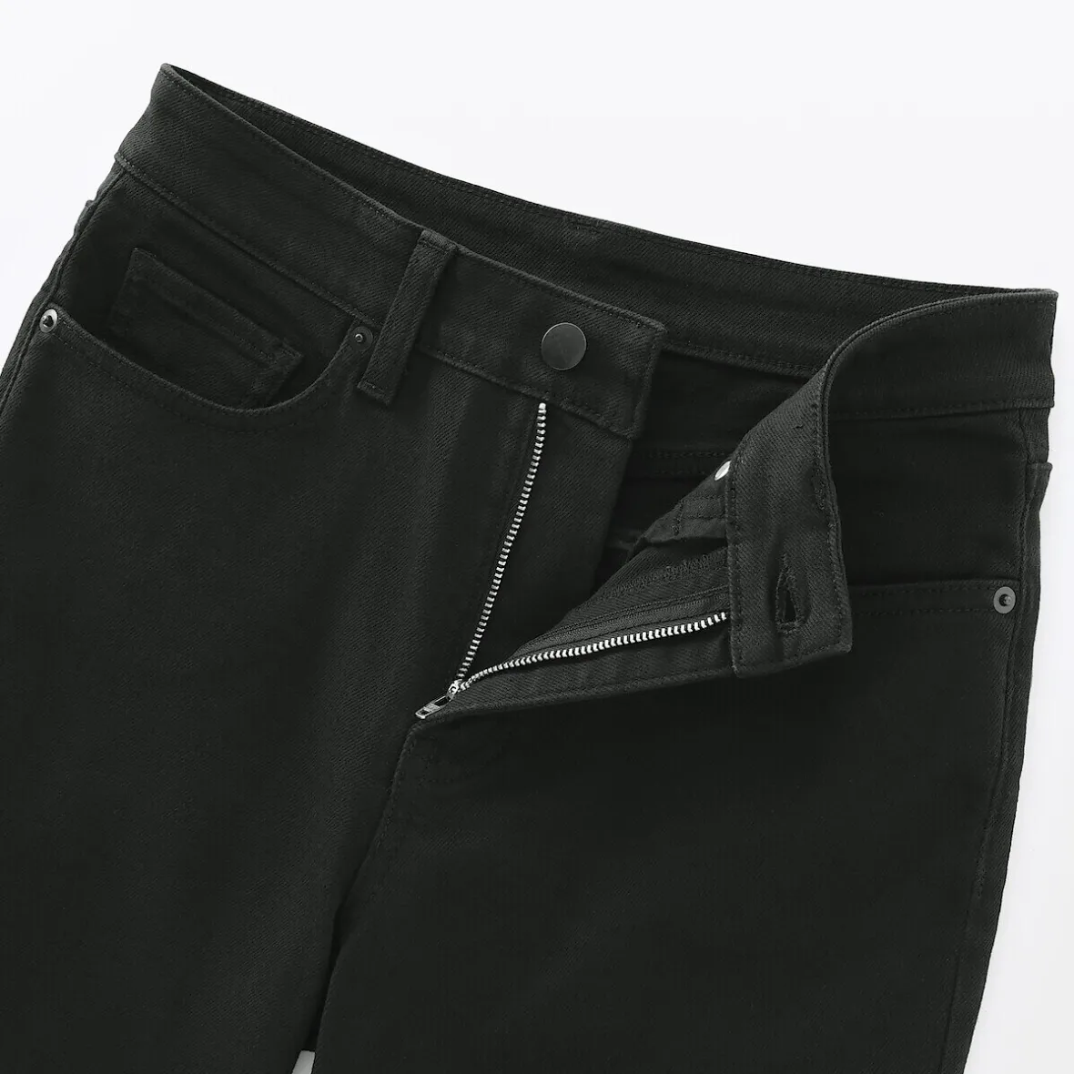 New Muji Vaqueros ajustados y elásticos para mujer ‐ Negro