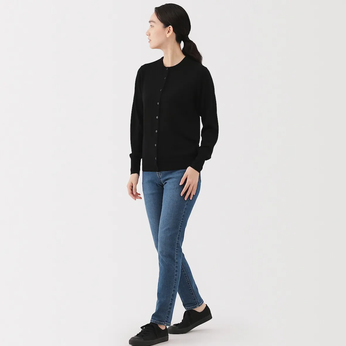Outlet Muji Vaqueros ajustados y elásticos para mujer