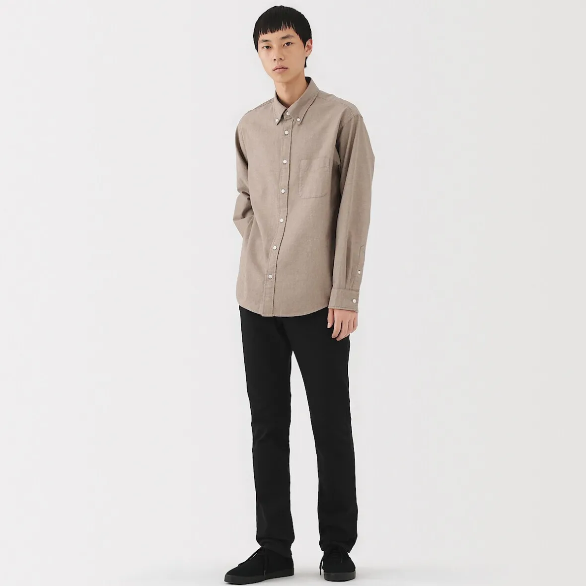 Hot Muji Vaqueros ajustados y elásticos para hombre ‐ Negro