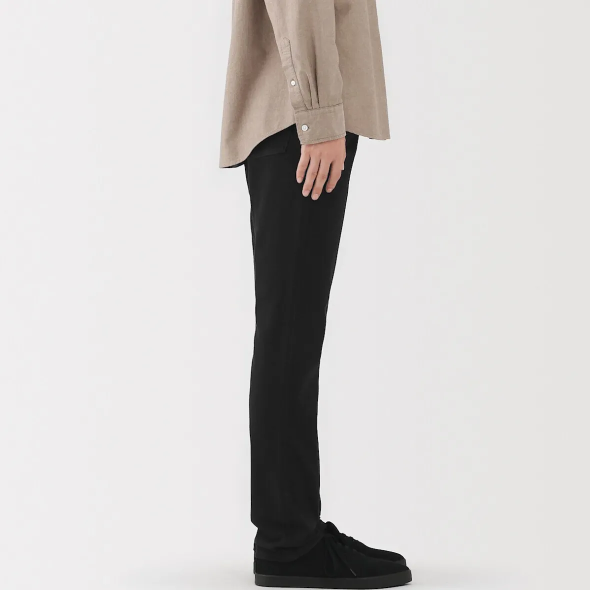 Hot Muji Vaqueros ajustados y elásticos para hombre ‐ Negro