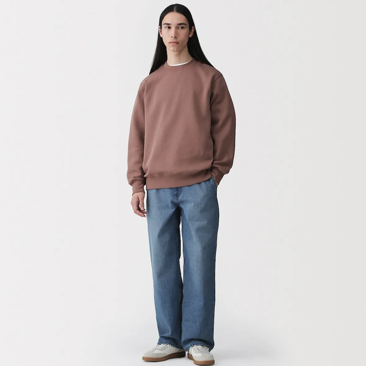 Discount Muji Vaqueros anchos de mezcla de kapok para hombre
