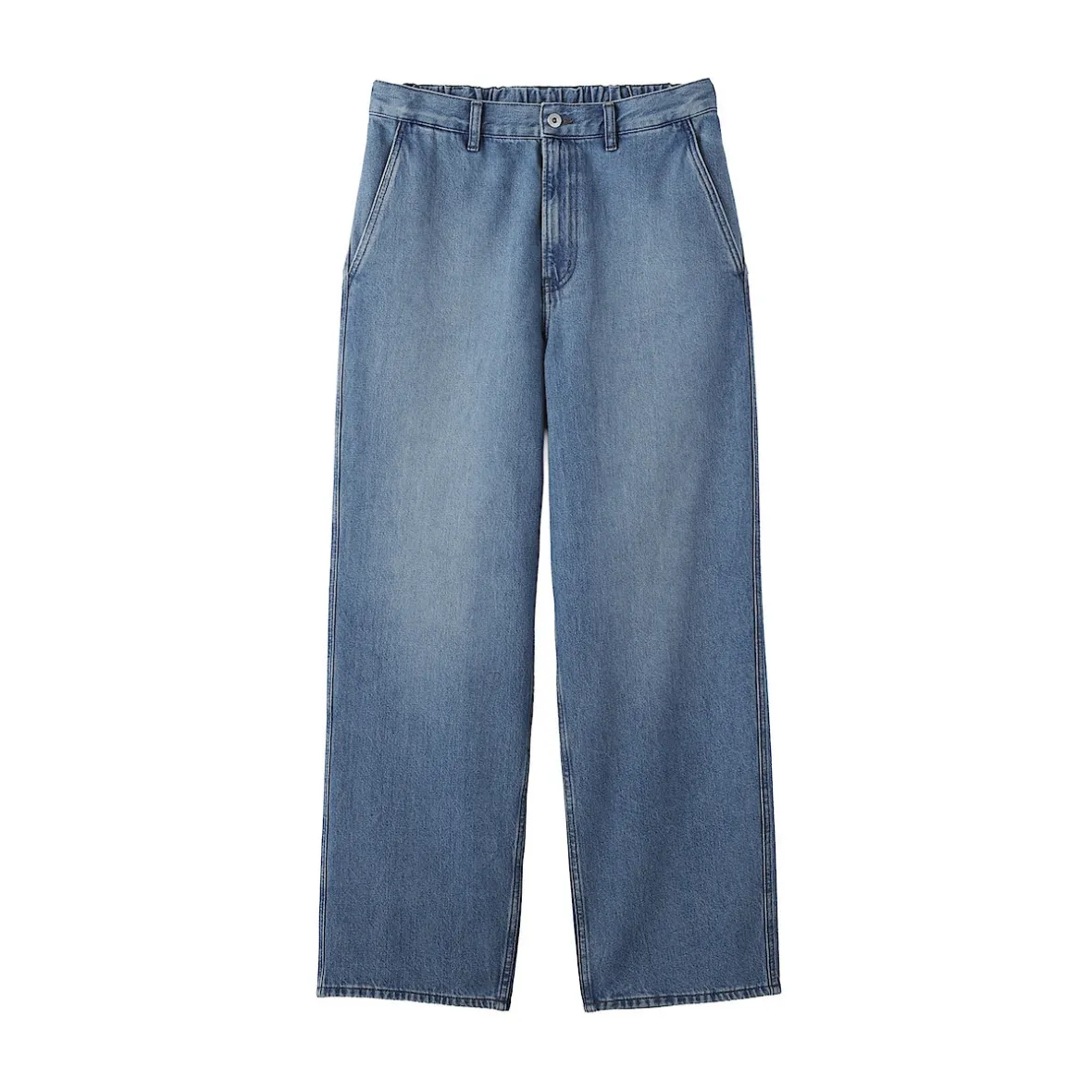 Discount Muji Vaqueros anchos de mezcla de kapok para hombre
