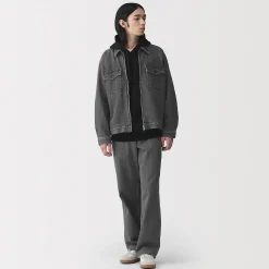 Discount Muji Vaqueros anchos de mezcla de kapok para hombre
