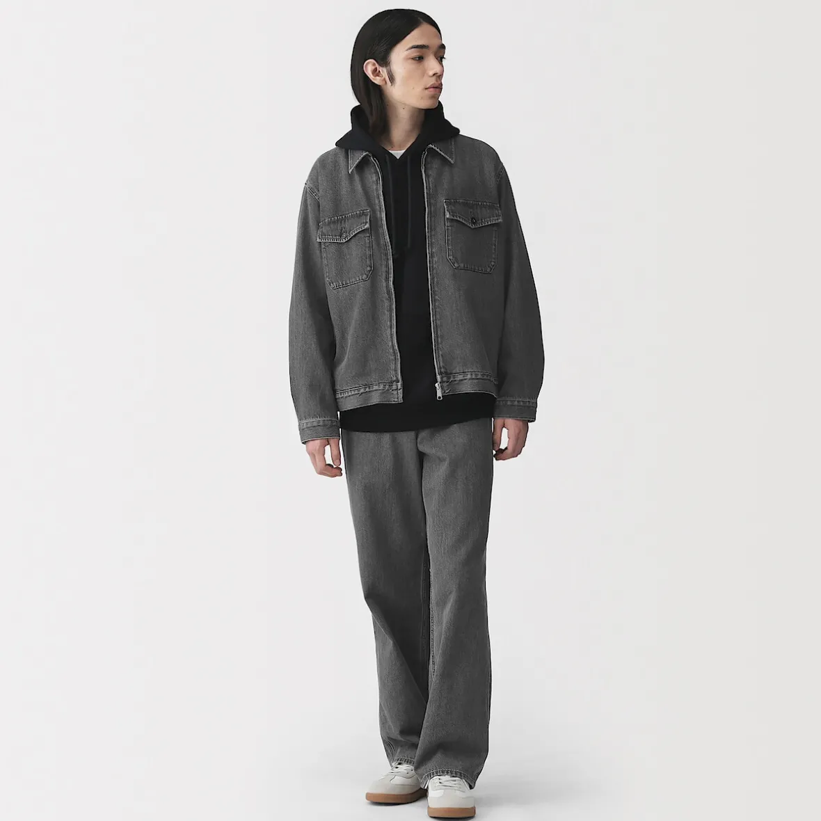 Discount Muji Vaqueros anchos de mezcla de kapok para hombre