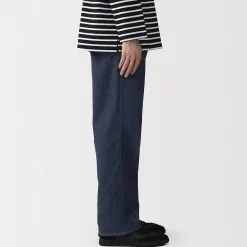 Discount Muji Vaqueros anchos de mezcla de kapok para hombre