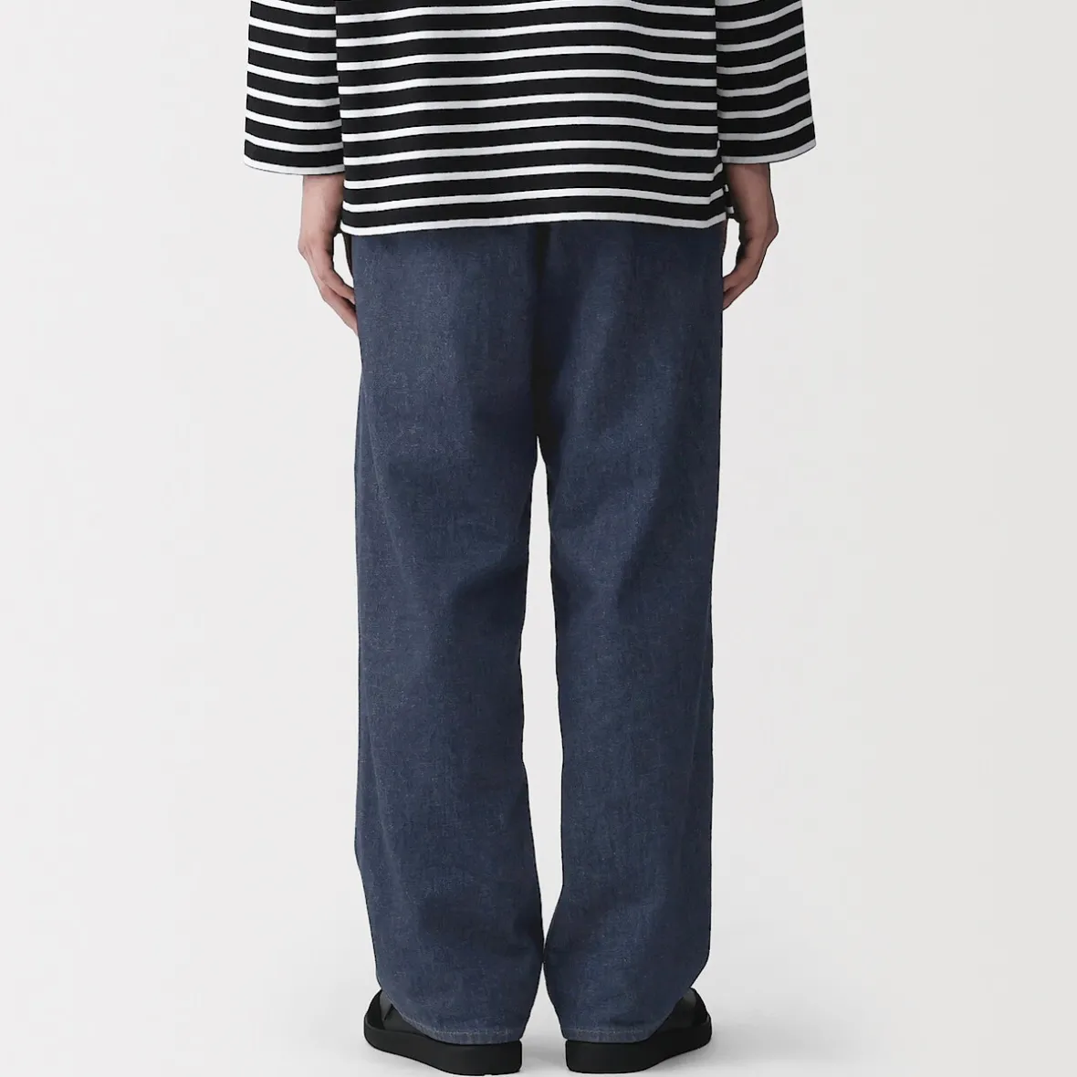 Discount Muji Vaqueros anchos de mezcla de kapok para hombre