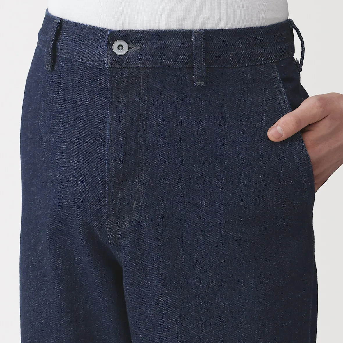Discount Muji Vaqueros anchos de mezcla de kapok para hombre