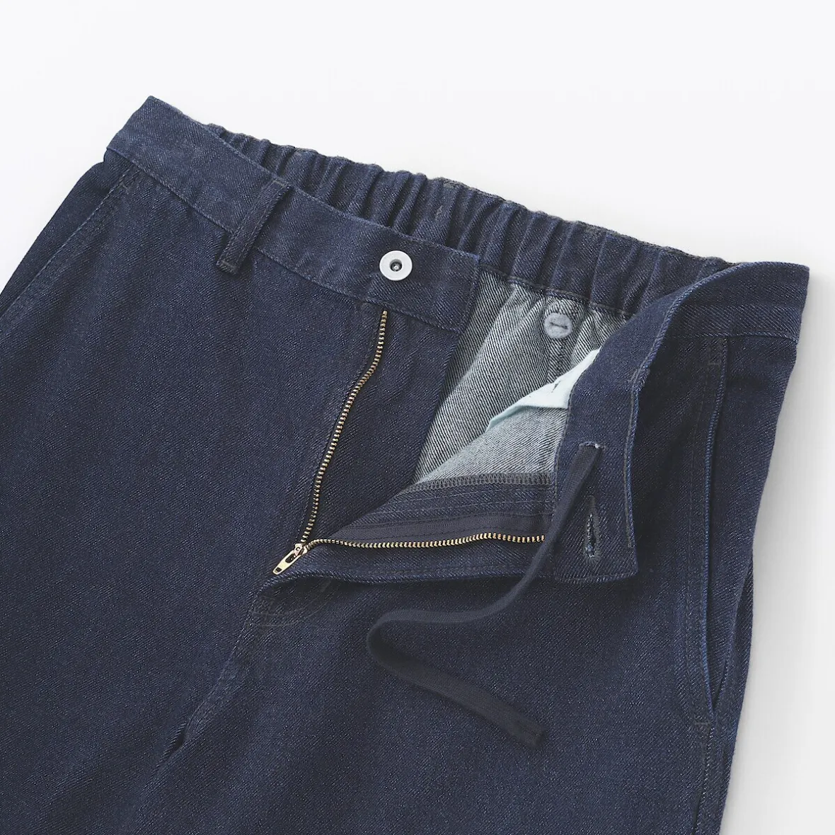 Discount Muji Vaqueros anchos de mezcla de kapok para hombre