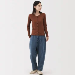 Hot Muji Vaqueros tipo cocoon de mezcla de kapok para mujer