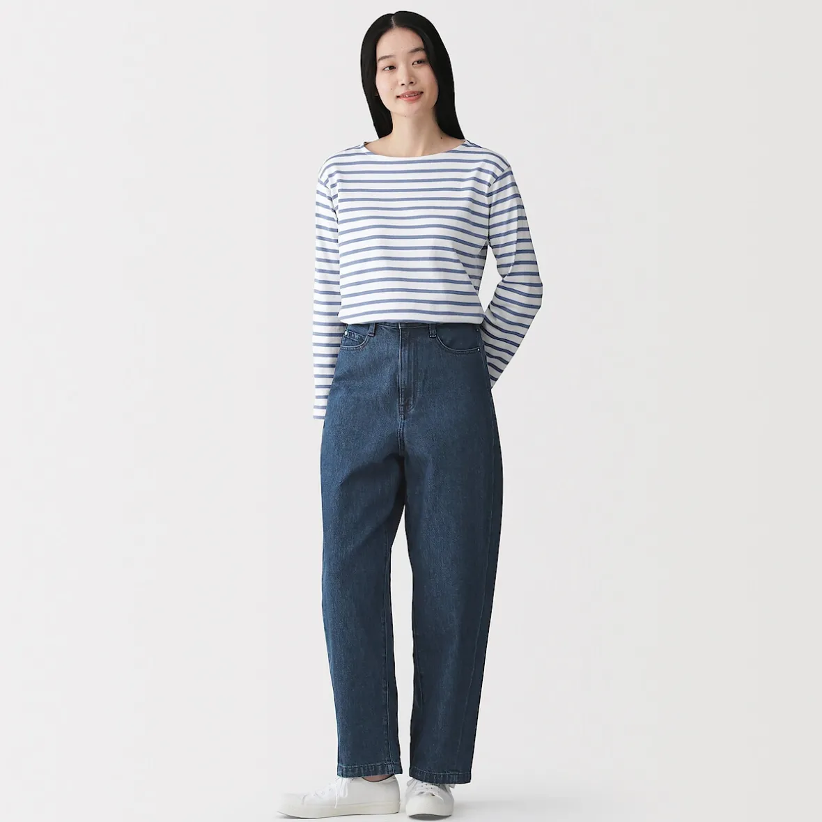 Sale Muji Vaqueros tipo cocoon de mezcla de kapok para mujer