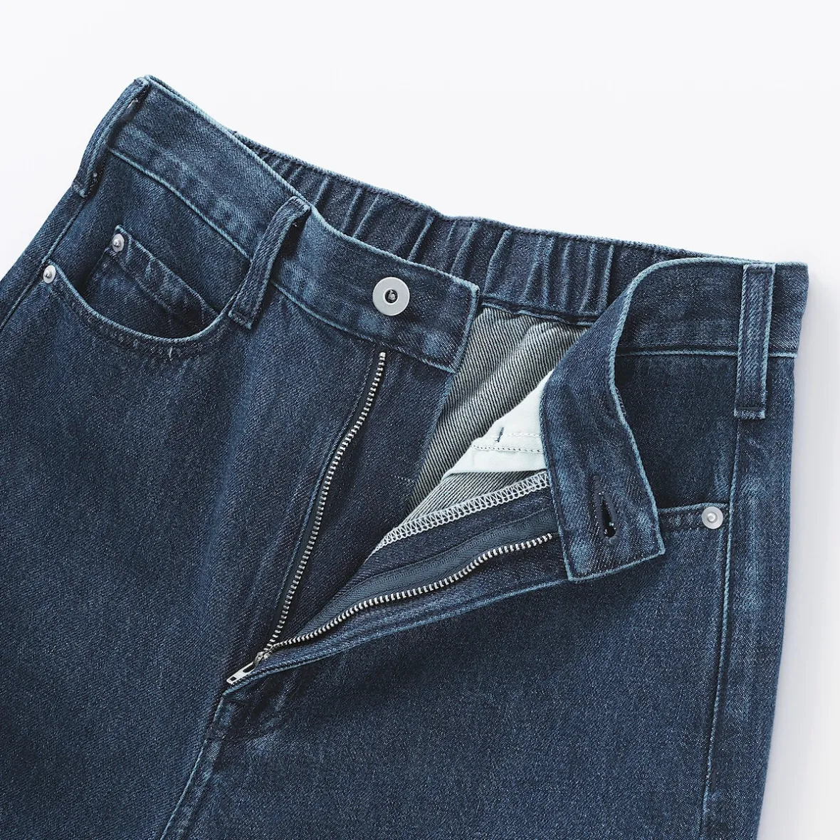 Sale Muji Vaqueros tipo cocoon de mezcla de kapok para mujer