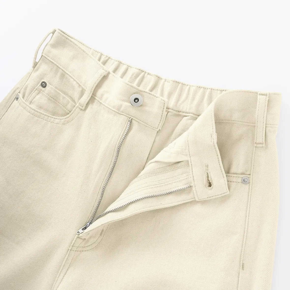 Sale Muji Vaqueros tipo cocoon de mezcla de kapok para mujer
