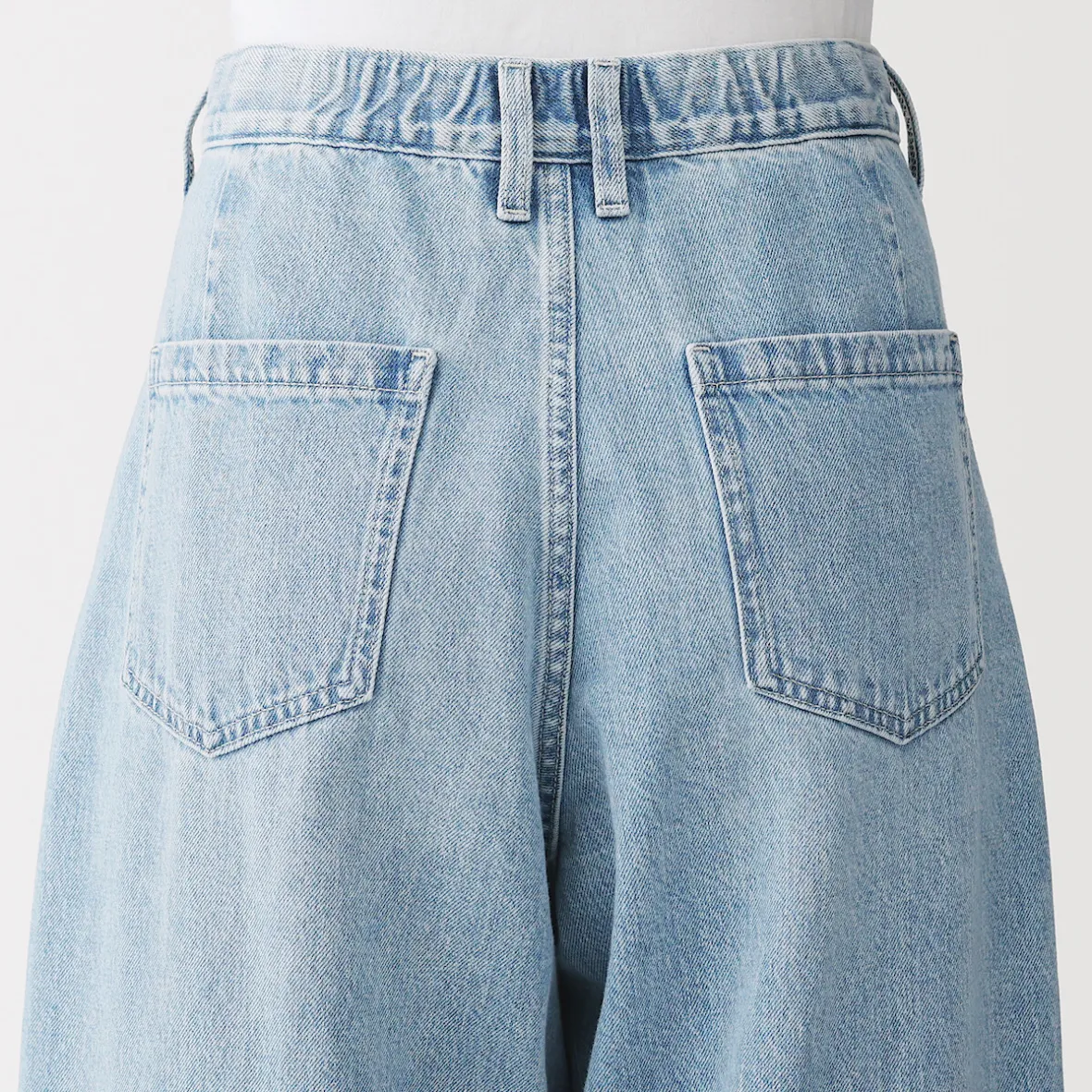 Sale Muji Vaqueros tipo cocoon de mezcla de kapok para mujer