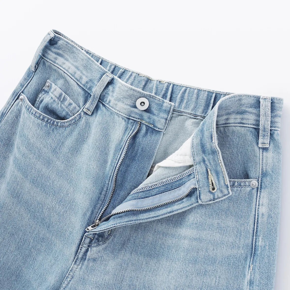 Sale Muji Vaqueros tipo cocoon de mezcla de kapok para mujer