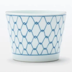 Best Muji Vaso de sake Hasami Ware - Patrón de malla