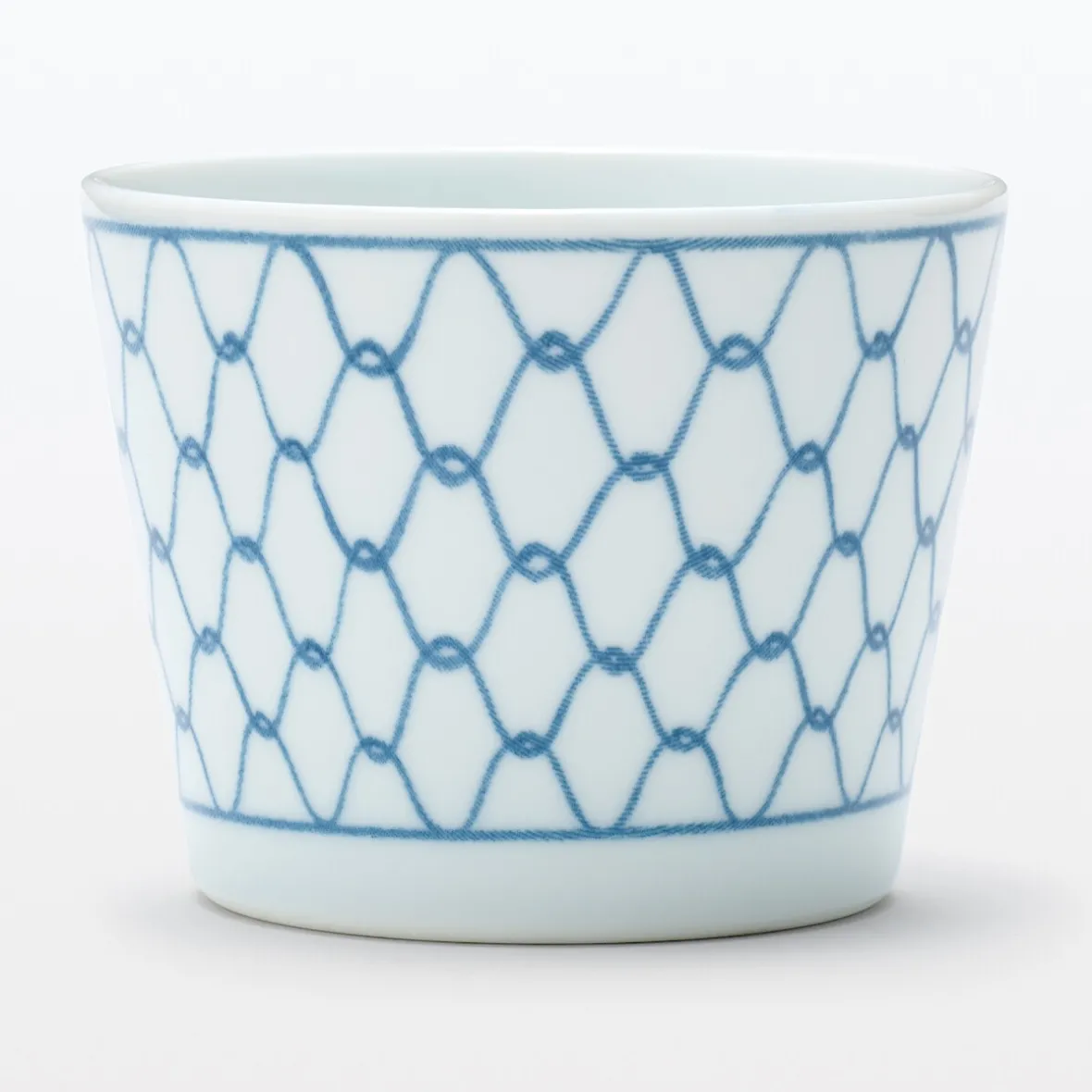 Best Muji Vaso de sake Hasami Ware - Patrón de malla
