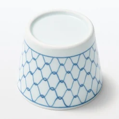 Best Muji Vaso de sake Hasami Ware - Patrón de malla