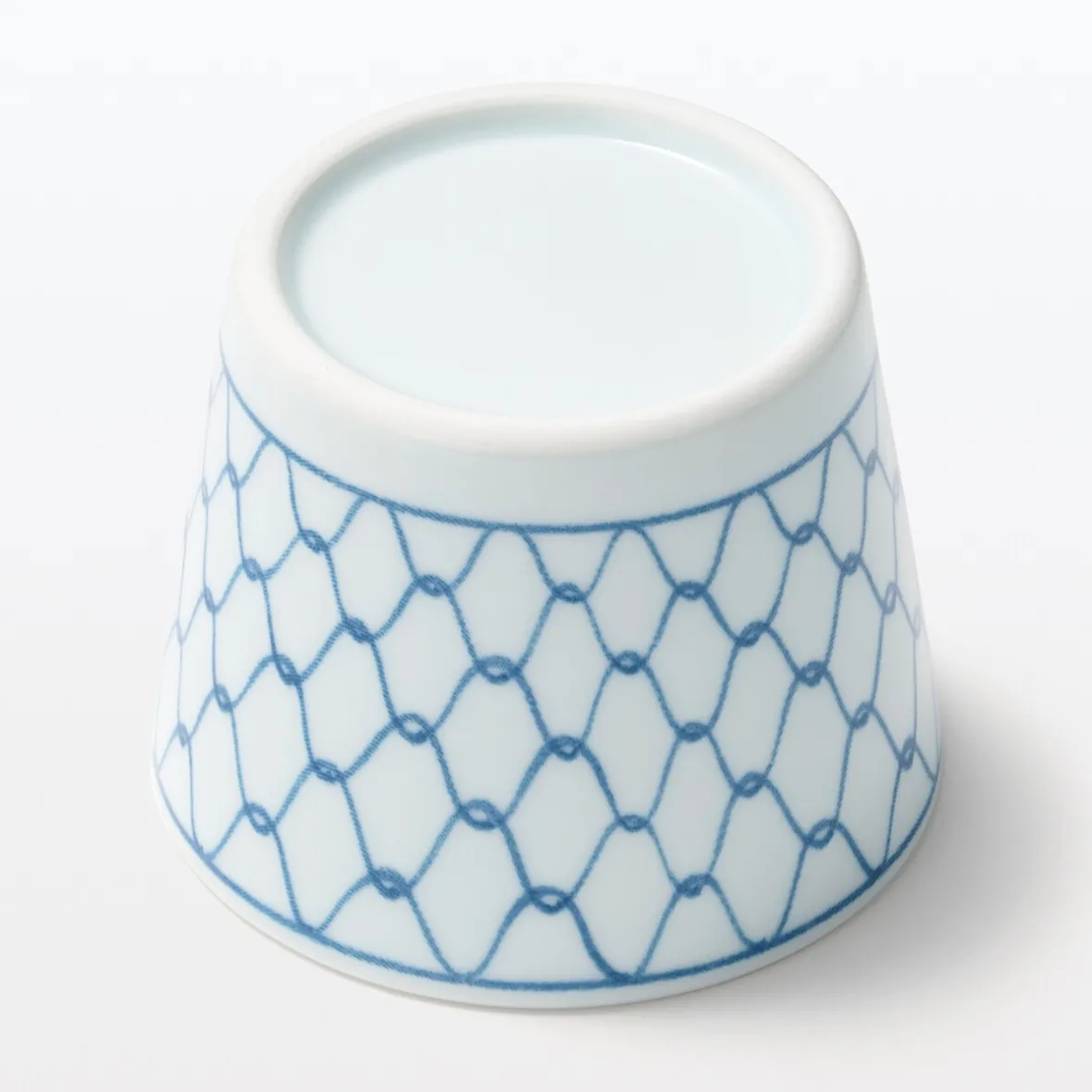 Best Muji Vaso de sake Hasami Ware - Patrón de malla