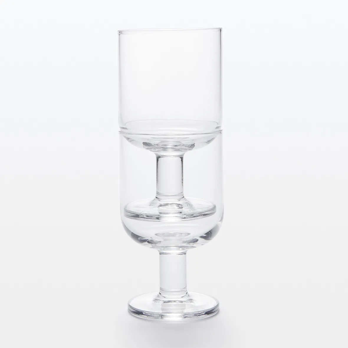 Online Muji Vaso de tallo corto de cristal templado L