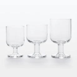 Online Muji Vaso de tallo corto de cristal templado L