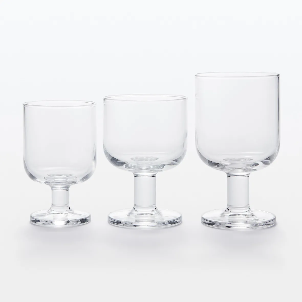 Online Muji Vaso de tallo corto de cristal templado L