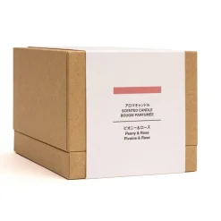 Best Muji Vela de 3 mecha de peonía y rosa