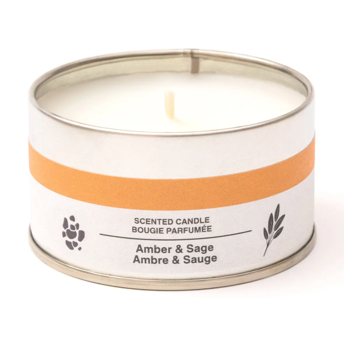 New Muji Vela en lata de ámbar y salvia
