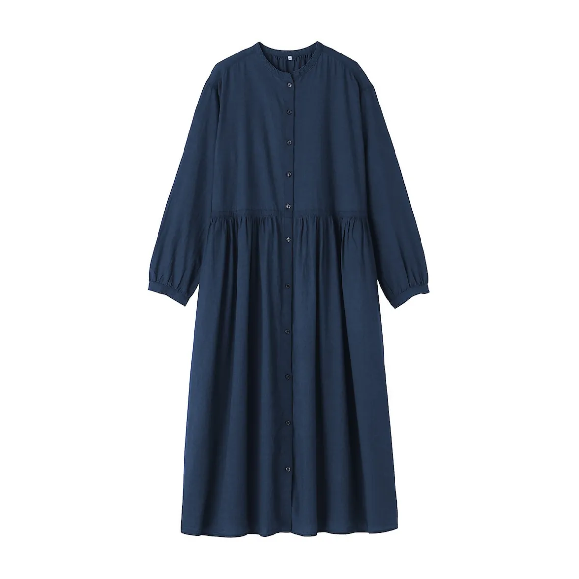 Sale Muji Vestido camisero midi de gasa de algodón para mujer