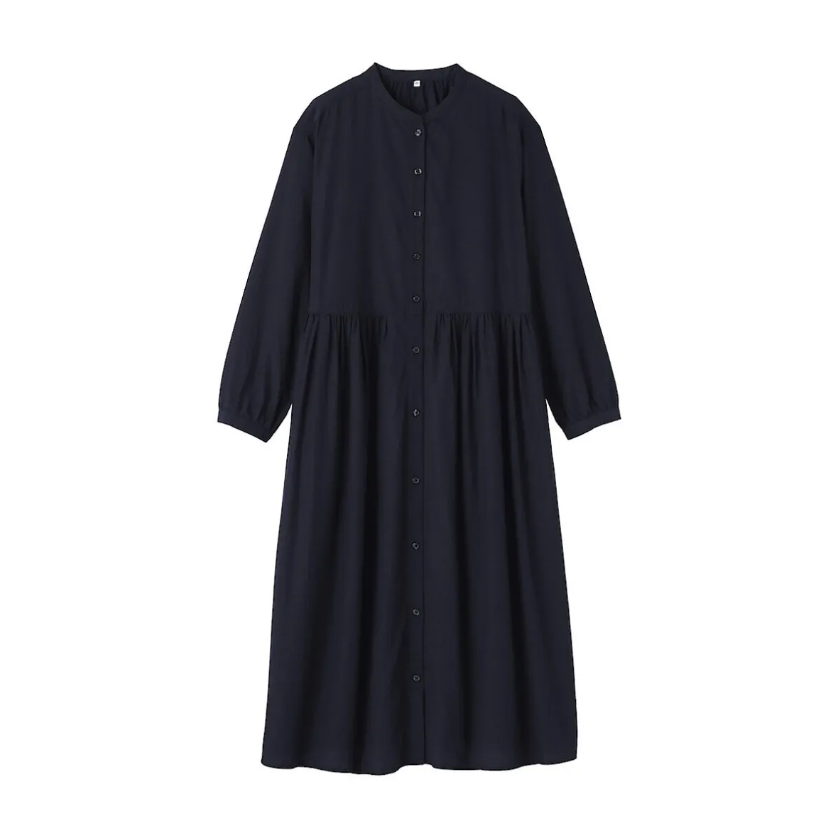 Sale Muji Vestido camisero midi de gasa de algodón para mujer