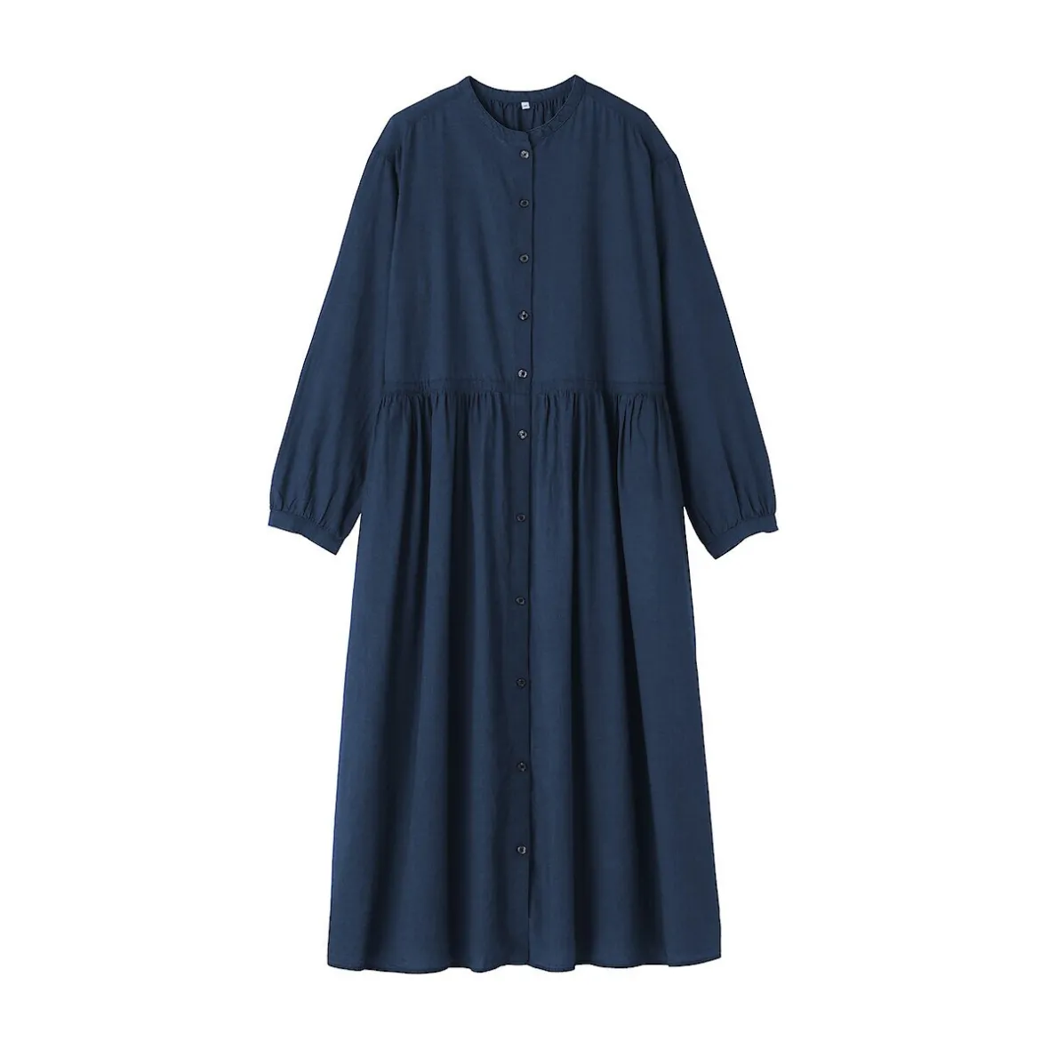Sale Muji Vestido camisero midi de gasa de algodón para mujer
