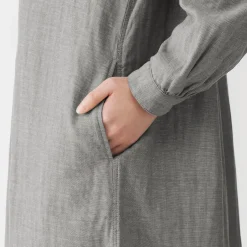 New Muji Vestido de gasa doble y mezcla de kapok para mujer