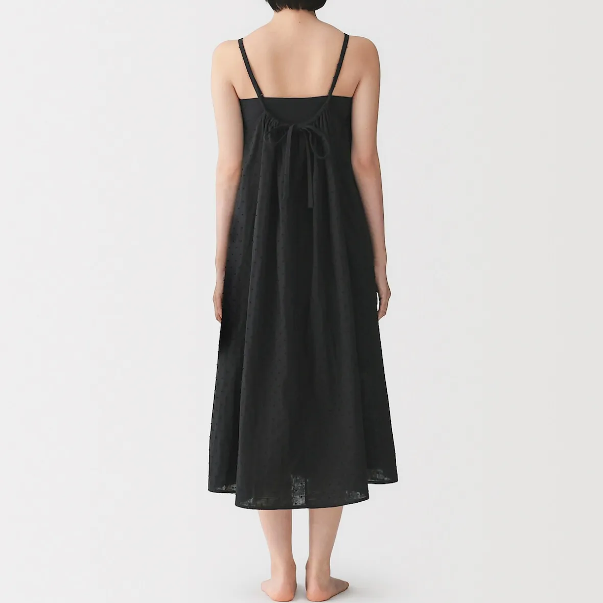 Hot Muji Vestido top de doble gasa con puntos dobby para mujer