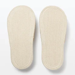 Muji Zapatillas abiertas de mezcla de algodón