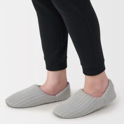 Hot Muji Zapatillas de estar por casa de franela