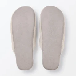 Clearance Muji Zapatillas de estar por casa de algodón suave