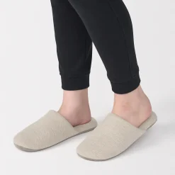 Clearance Muji Zapatillas de estar por casa de algodón suave