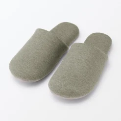 Clearance Muji Zapatillas de estar por casa de algodón suave