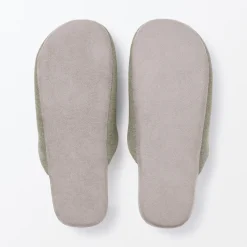 Clearance Muji Zapatillas de estar por casa de algodón suave