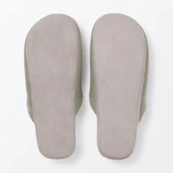 Clearance Muji Zapatillas de estar por casa de algodón suave